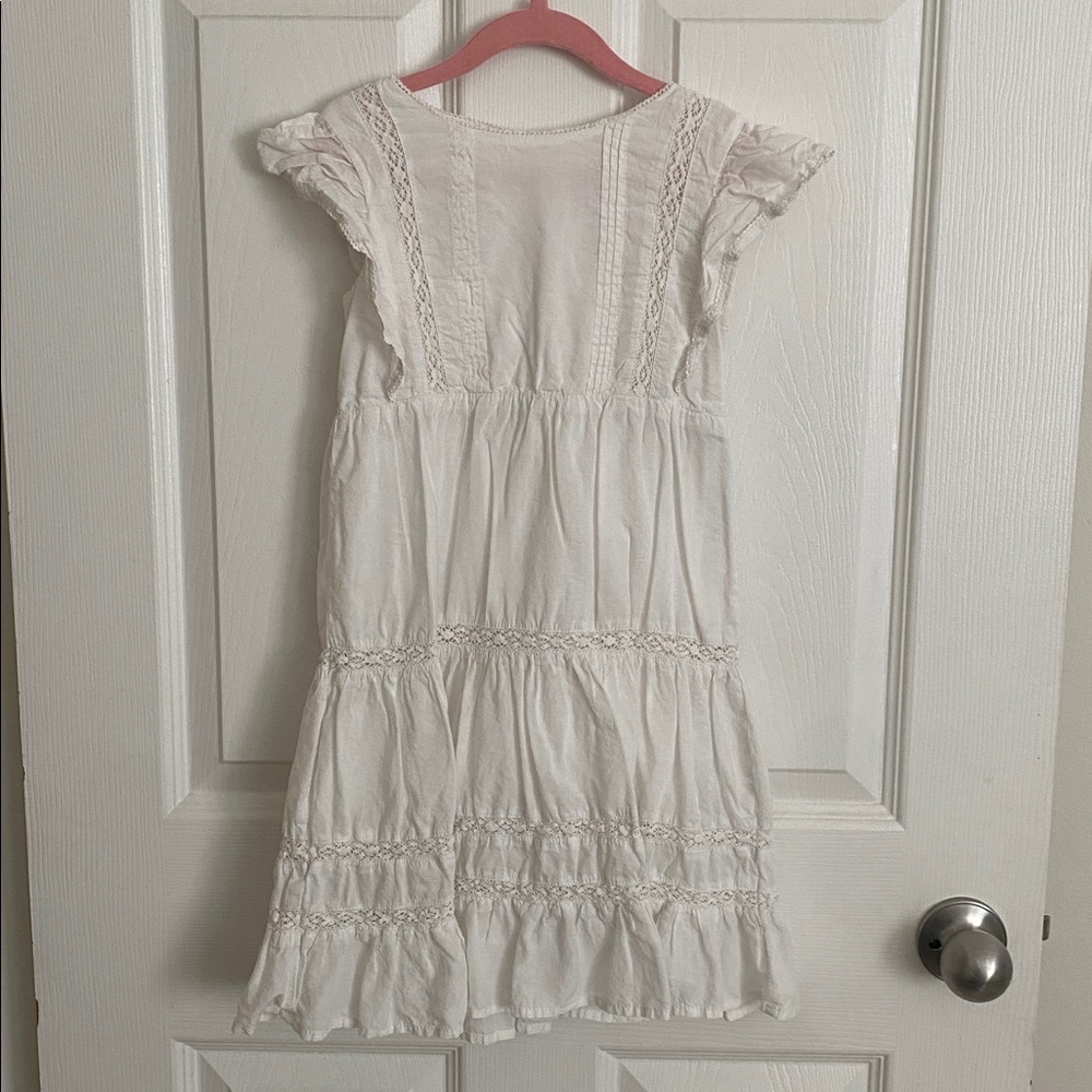 Girls h&m White Lace Trim Dress